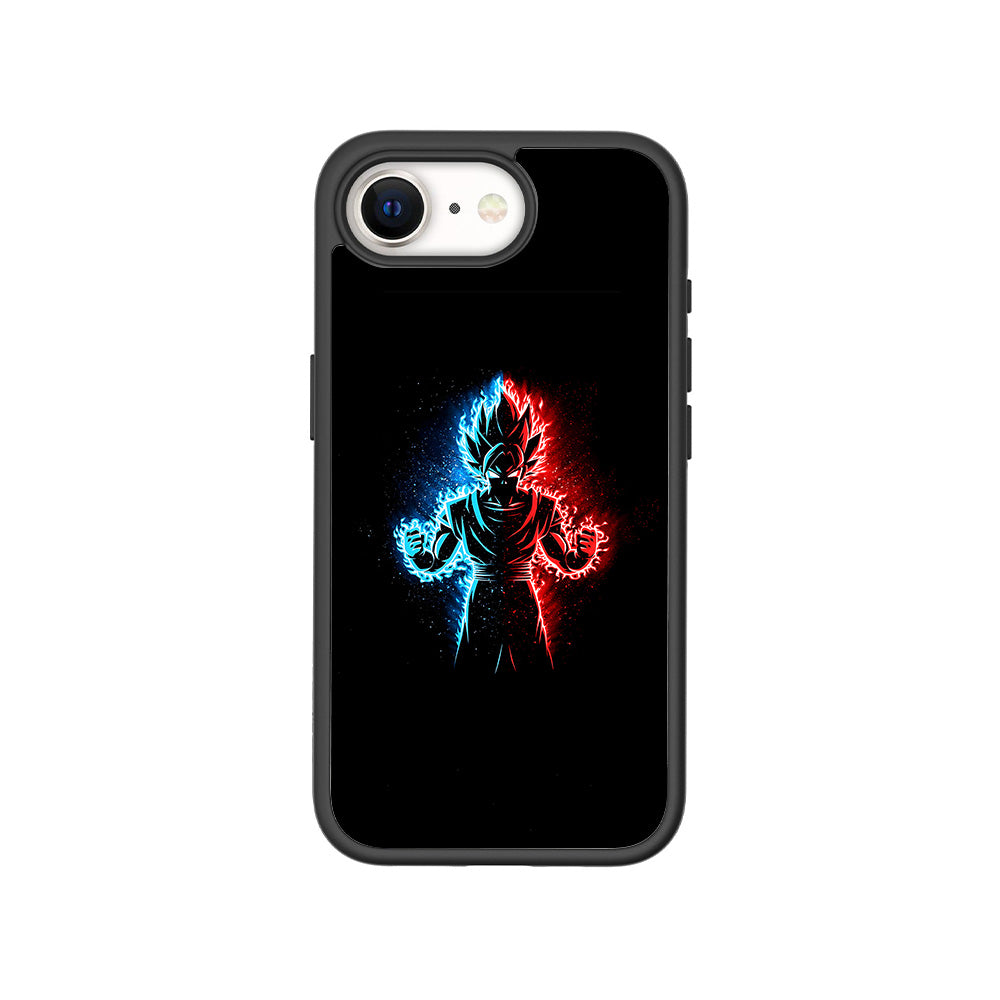 Vegeta in Dual Color Anime 3D Skin with Shockguard Armour Magsafe Case for Apple iPhone 16E