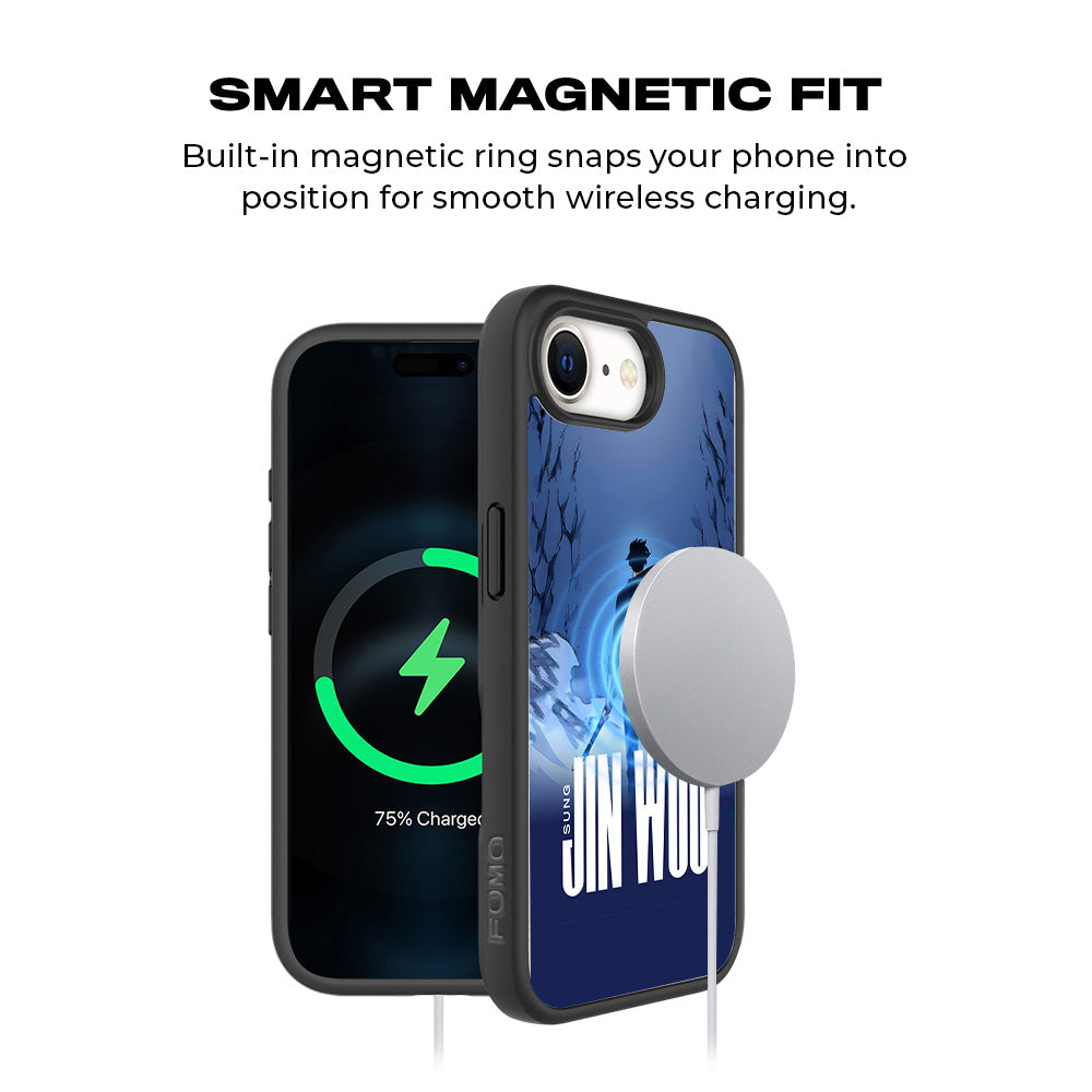 Jin Woo S-Rank Hunter Anime 3D Skin with Shockguard Armour Magsafe Case for Apple iPhone 16E