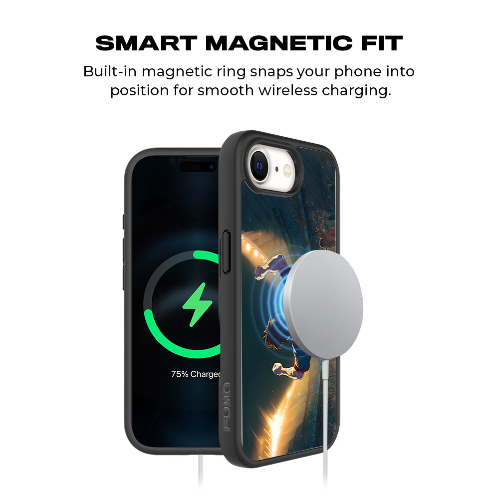 Rising Champion Messi 3D Skin with Shockguard Armour Magsafe Case for Apple iPhone 16E