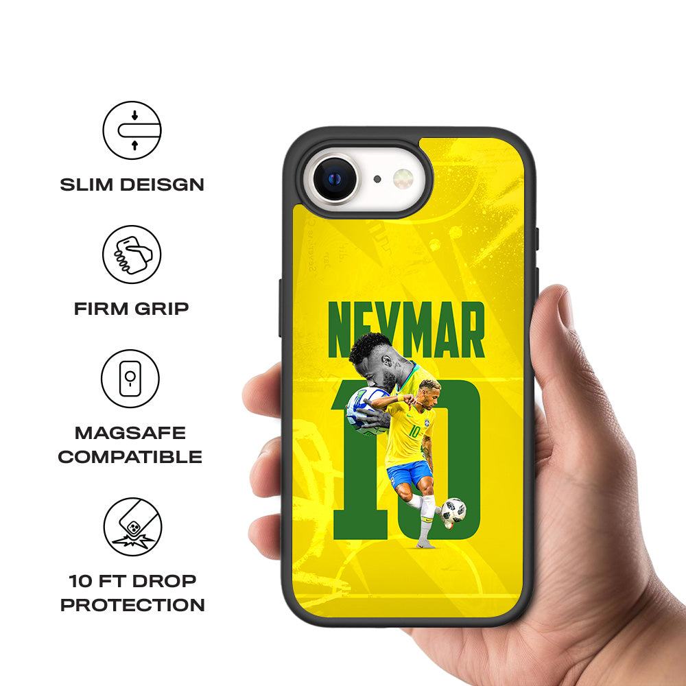 Neymar Da Silva Sports 3D Skin with Shockguard Armour Magsafe Case for Apple iPhone 16E