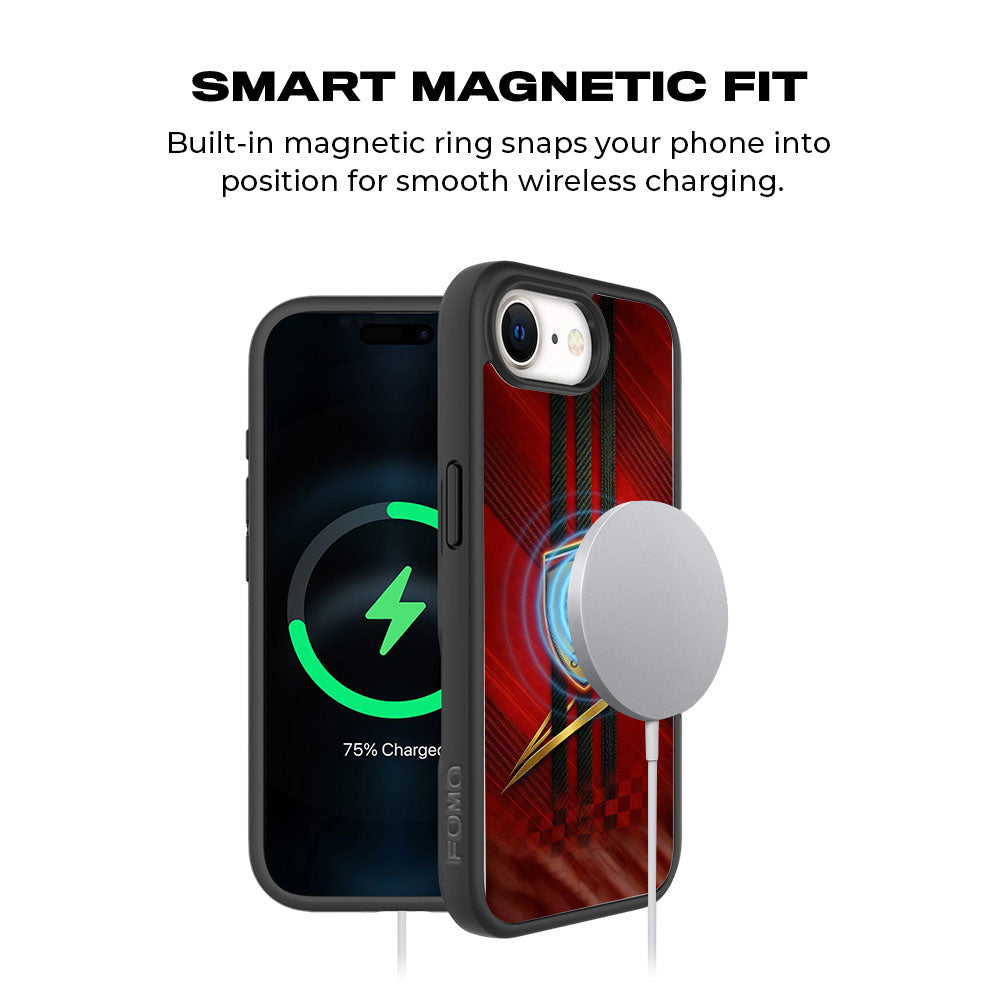 Ferrari 3D Skin with Shockguard Armour Magsafe Case for Apple iPhone 16E