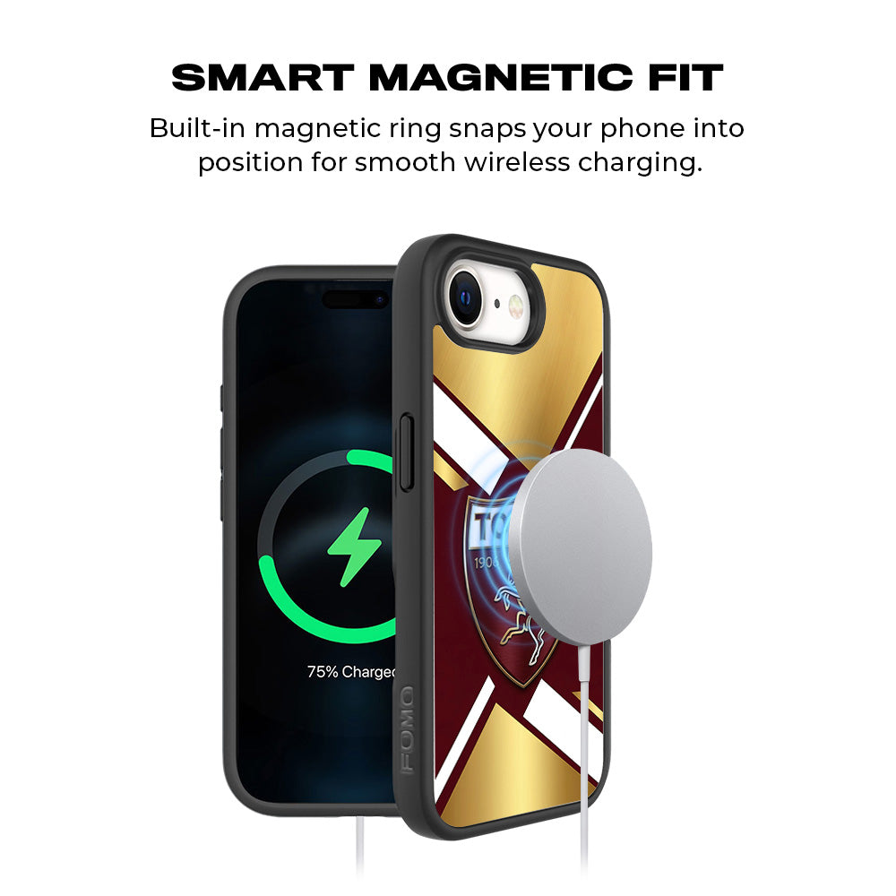 TORINO FC 1906 Sports 3D Skin with Shockguard Armour Magsafe Case for Apple iPhone 16E