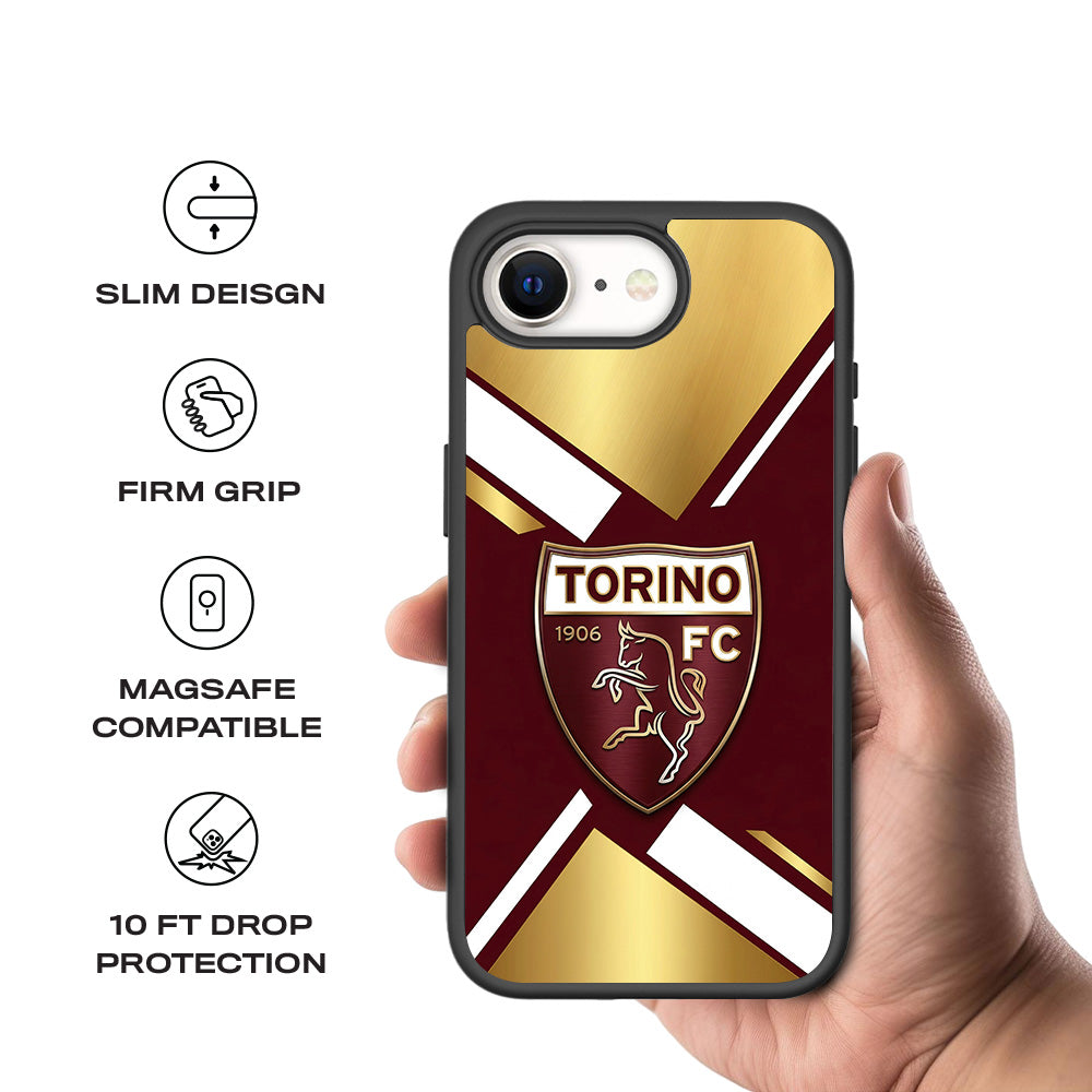 TORINO FC 1906 Sports 3D Skin with Shockguard Armour Magsafe Case for Apple iPhone 16E