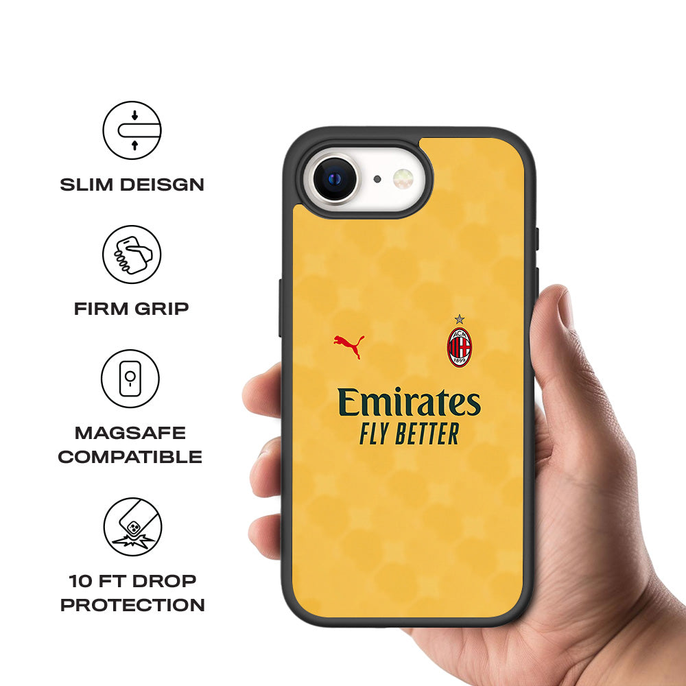 Emirates Yellow 3D Skin with Shockguard Armour Magsafe Case for Apple iPhone 16E