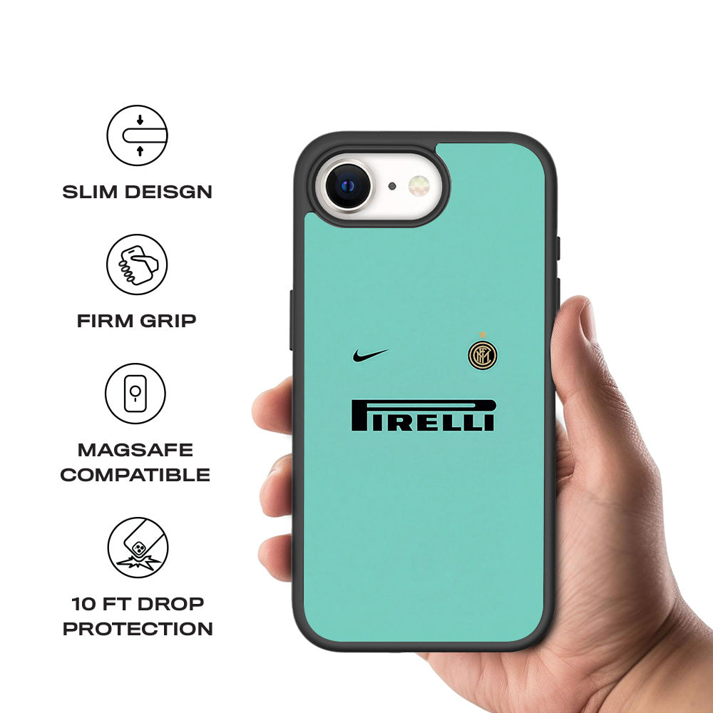 Pirelli Green 3D Skin with Shockguard Armour Magsafe Case for Apple iPhone 16E