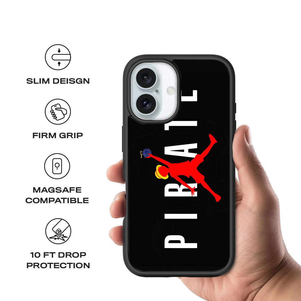 Pirate Luffy 3D Skin with Shockguard Armour Magsafe Case for Apple iPhone 16