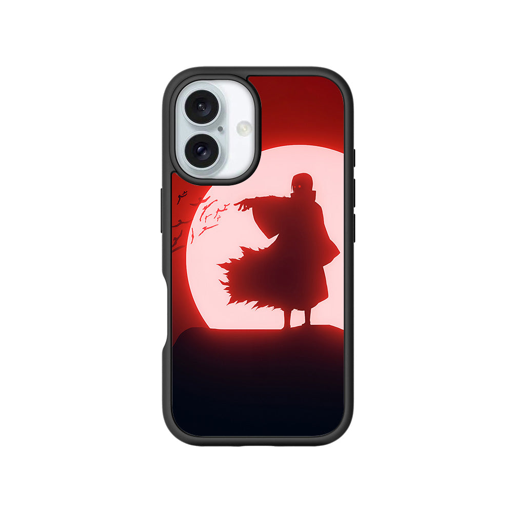 Itachi Uchiha Under Red Moon 3D Skin with Shockguard Armour Magsafe Case for Apple iPhone 16