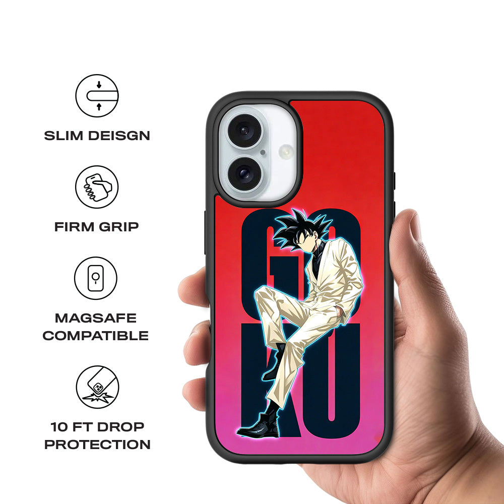 Goku Streetwear Aura 3D Skin with Shockguard Armour Magsafe Case for Apple iPhone 16
