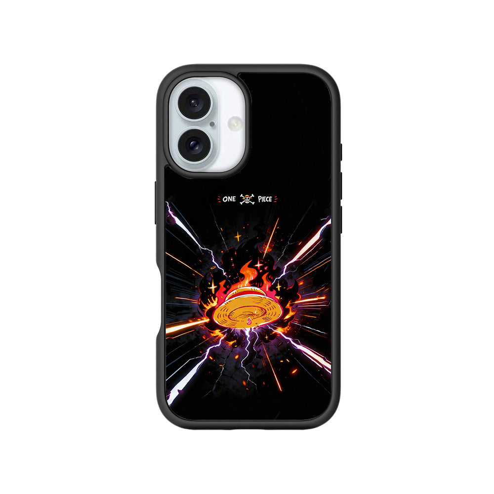 One Piece Fire Hat 3D Skin with Shockguard Armour Magsafe Case for Apple iPhone 16