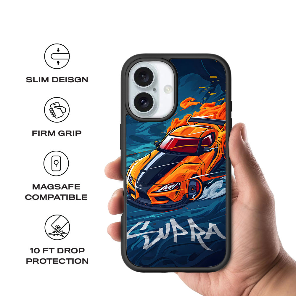 Blazing Supra 3D Skin with Shockguard Armour Magsafe Case for Apple iPhone 16