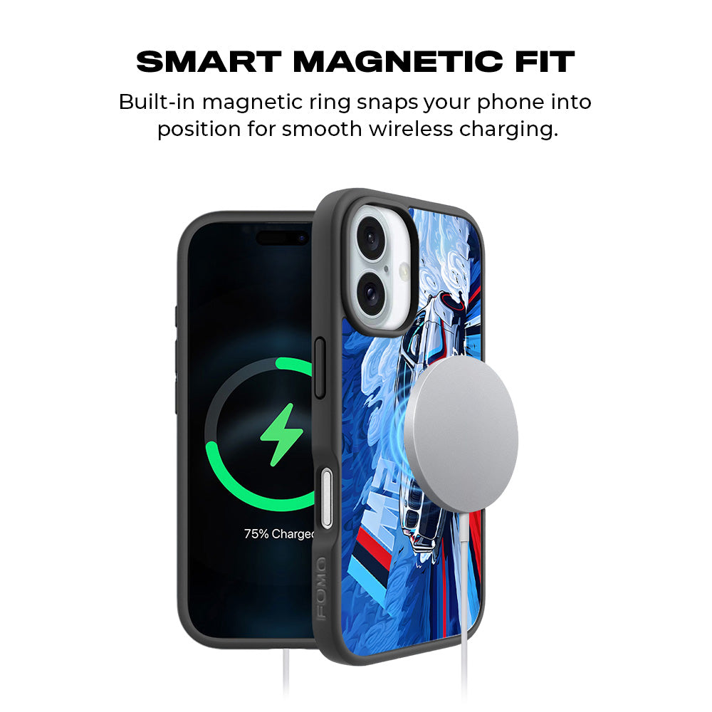 BMW M2 3D Skin with Shockguard Armour Magsafe Case for Apple iPhone 16 Plus