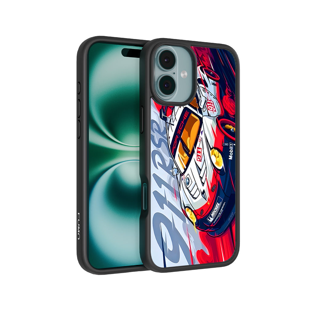 Porsche 911 RSR 3D Skin with Shockguard Armour Magsafe Case for Apple iPhone 16