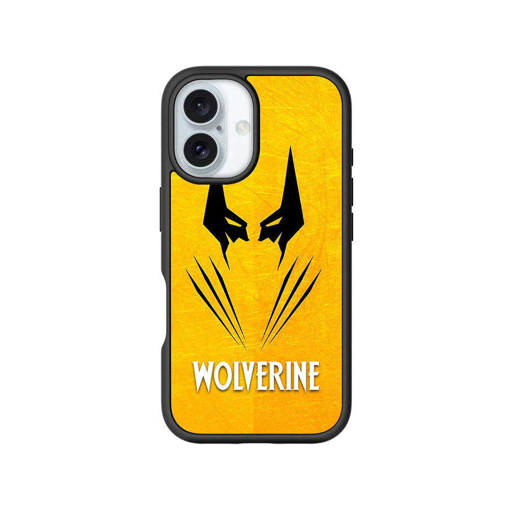 Wolverine with Yellow Background 3D Skin with Shockguard Armour Magsafe Case for Apple iPhone 16