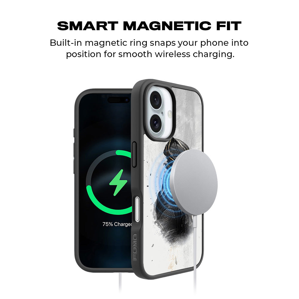 Wakanda Forever Black Panther Comic 3D Skin with Shockguard Armour Magsafe Case for Apple iPhone 16