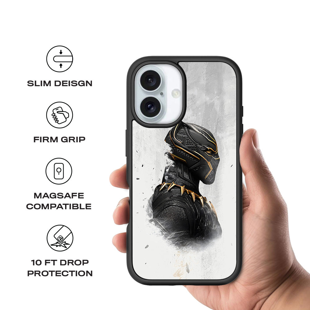 Wakanda Forever Black Panther Comic 3D Skin with Shockguard Armour Magsafe Case for Apple iPhone 16