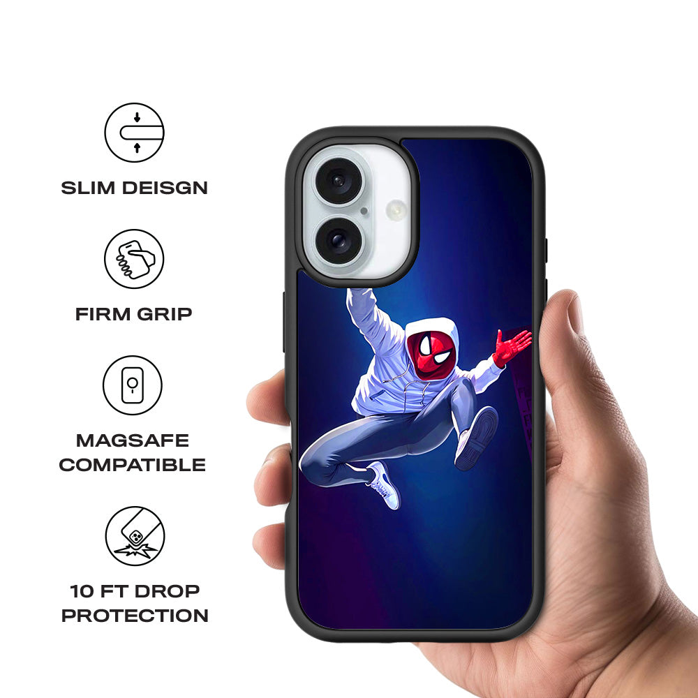 Web Hero Skyline Comics 3D Skin with Shockguard Armour Magsafe Case for Apple iPhone 16