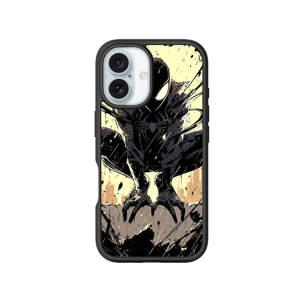 The Venomous Shadow in Black Silence Comics 3D Skin with Shockguard Armour Magsafe Case for Apple iPhone 16