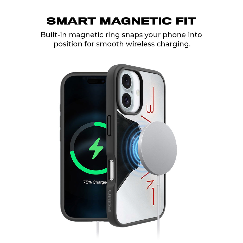 Midnight and 15 Plustector 3D Skin with Shockguard Armour Magsafe Case for Apple iPhone 16