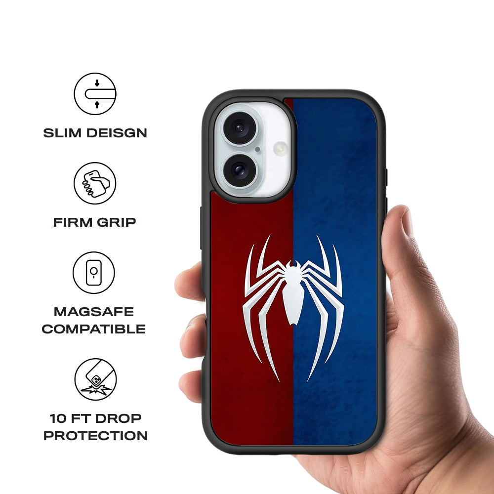 Spidey Emblem 3D Skin with Shockguard Armour Magsafe Case for Apple iPhone 16