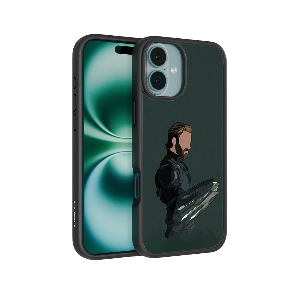 Cap's Shield 3D Skin with Shockguard Armour Magsafe Case for Apple iPhone 16