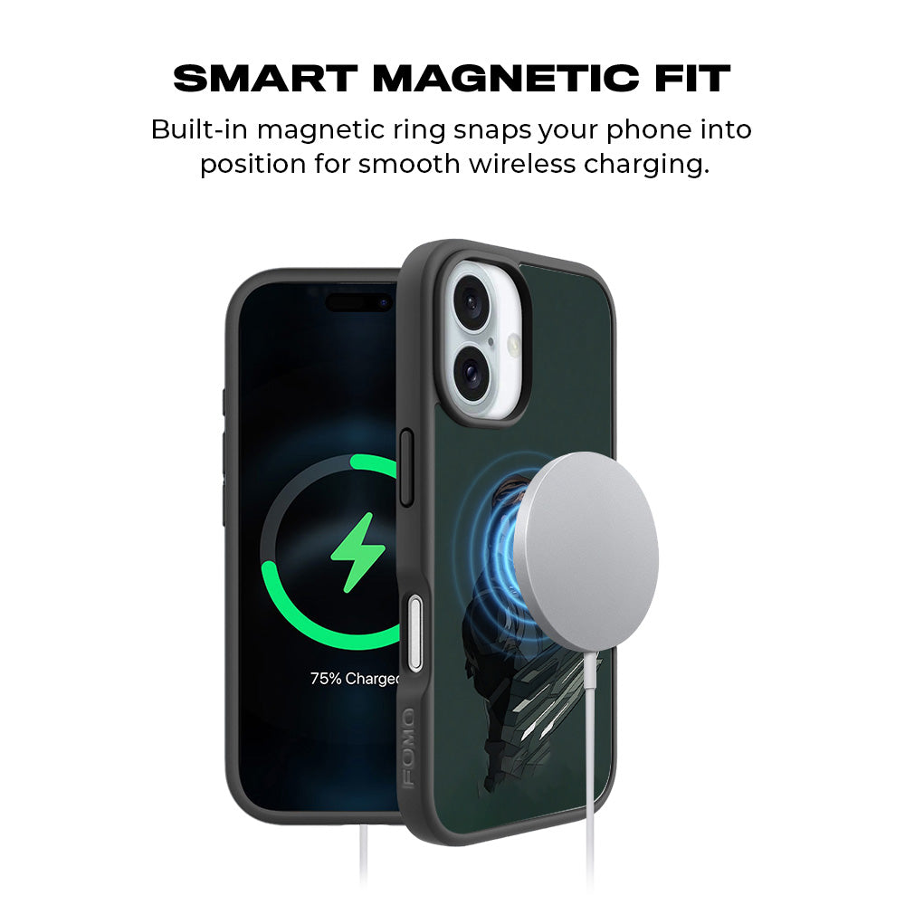 Cap's Shield 3D Skin with Shockguard Armour Magsafe Case for Apple iPhone 16