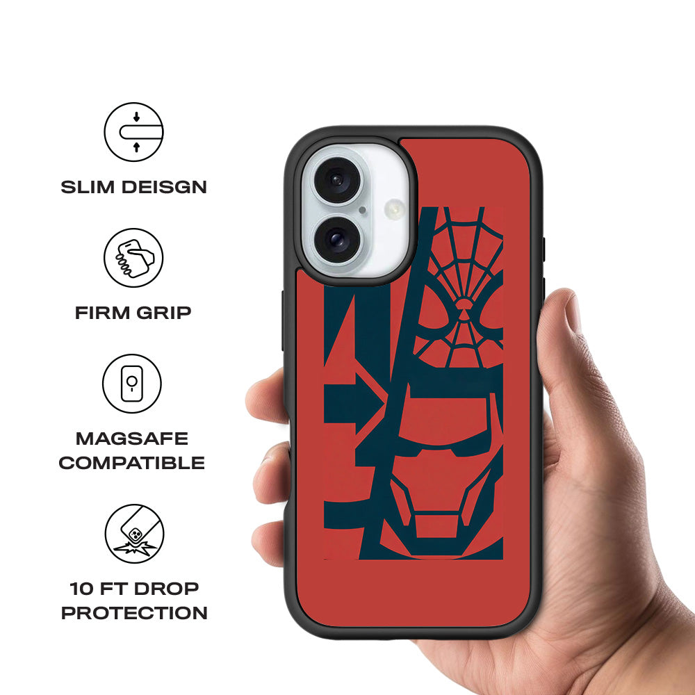 Marvel Trio 3D Skin with Shockguard Armour Magsafe Case for Apple iPhone 16 Plus