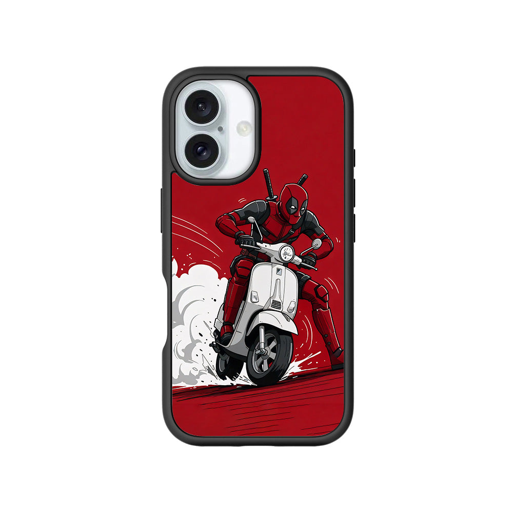Deadpool Ride 3D Skin with Shockguard Armour Magsafe Case for Apple iPhone 16