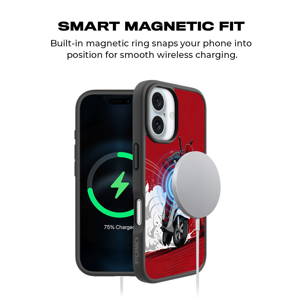 Deadpool Ride 3D Skin with Shockguard Armour Magsafe Case for Apple iPhone 16