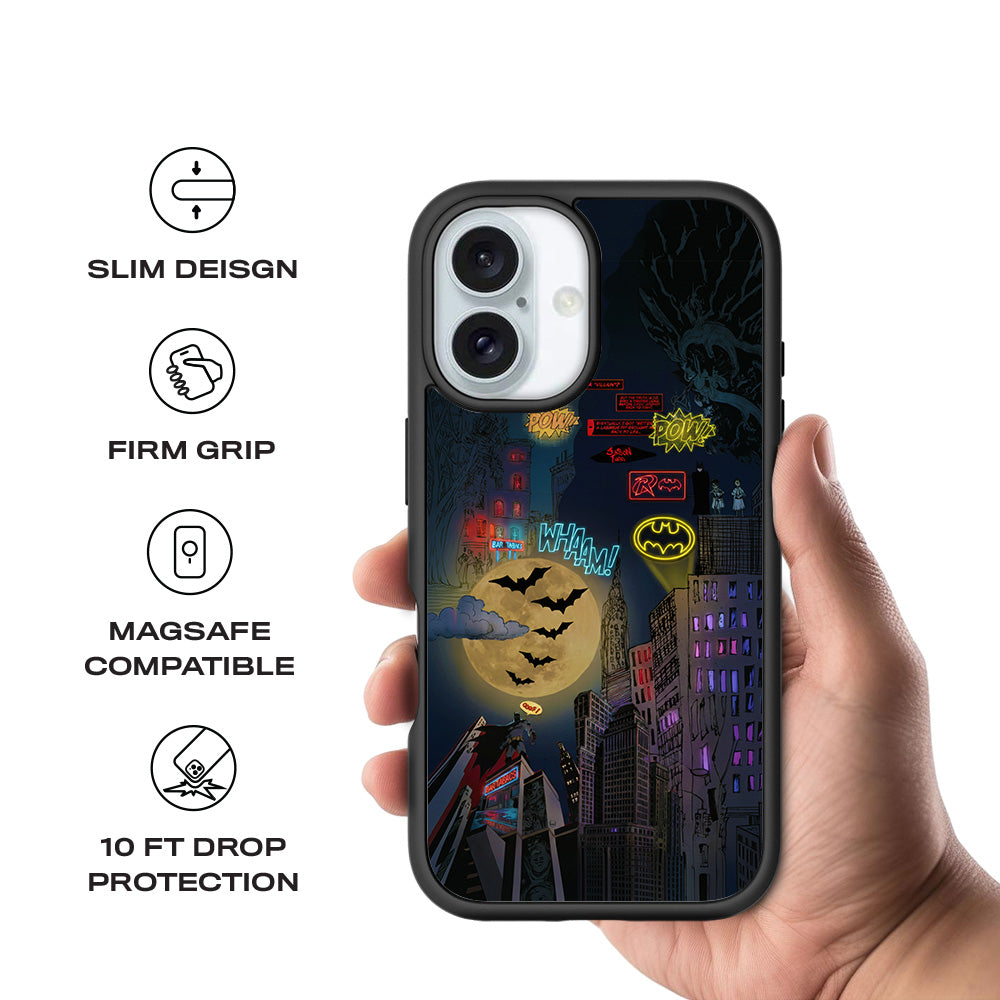 Batman City of Shadows 3D Skin with Shockguard Armour Magsafe Case for Apple iPhone 16