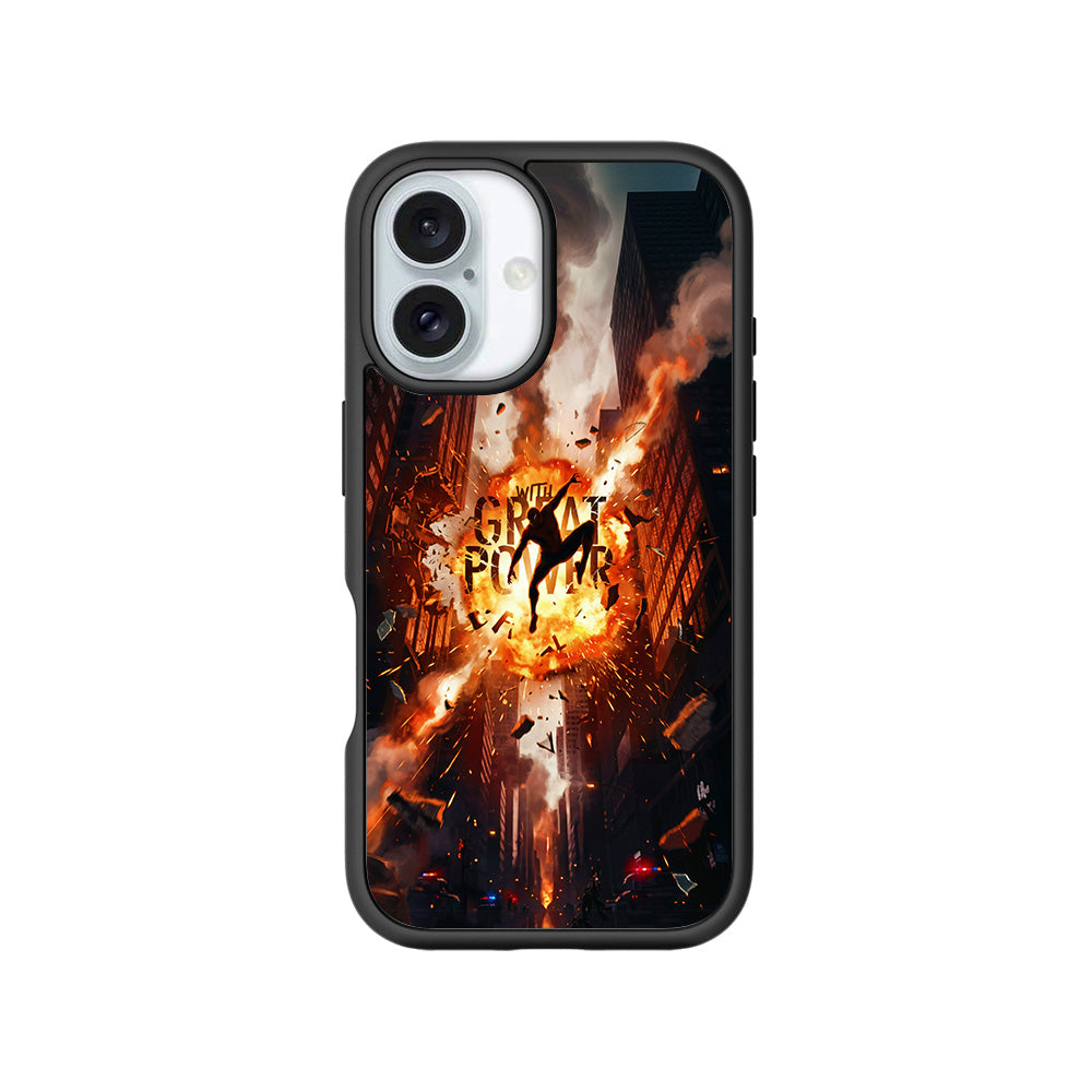 Spider-Man With Great Power 3D Skin with Shockguard Armour Magsafe Case for Apple iPhone 16