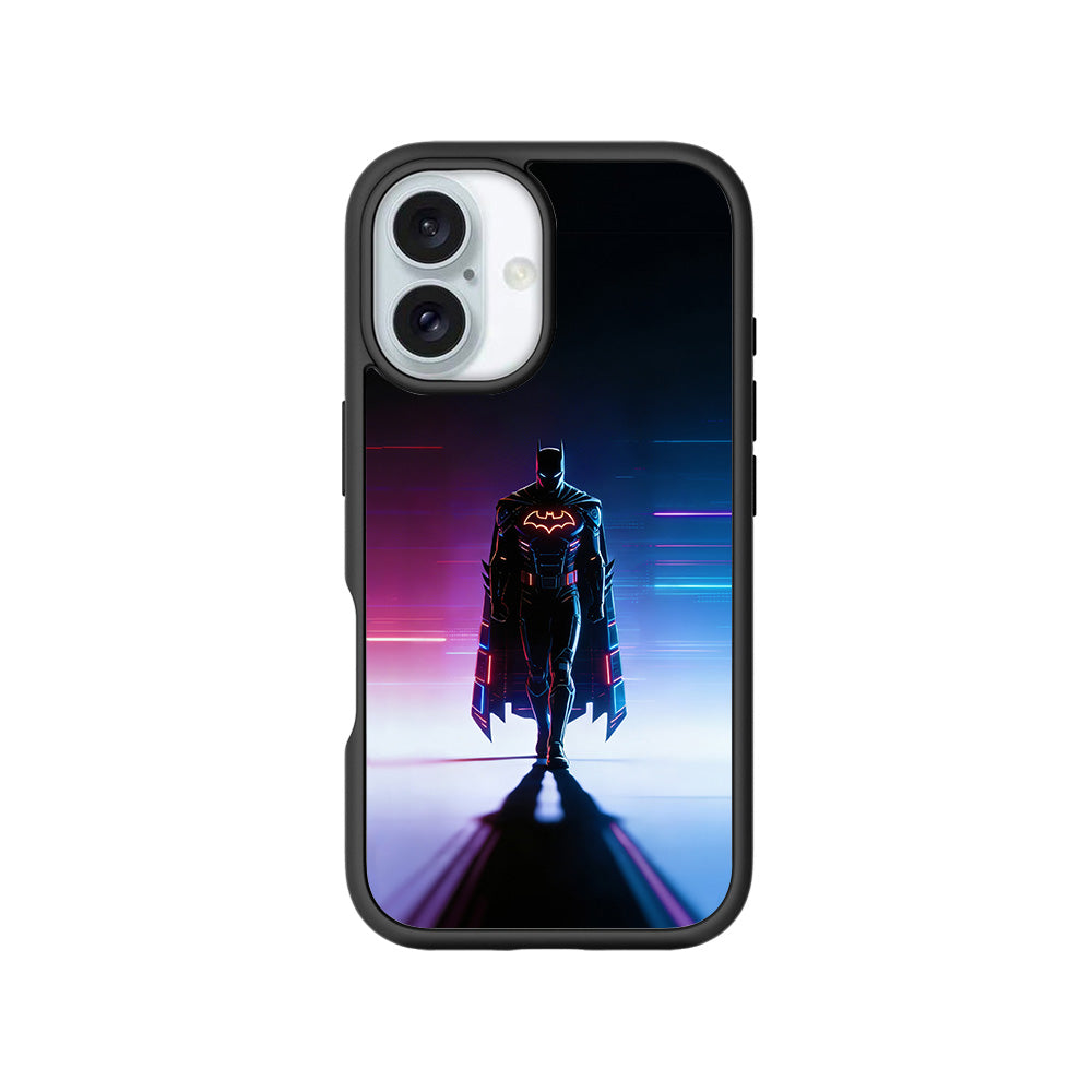 Superhero Neon Streaks 3D Skin with Shockguard Armour Magsafe Case for Apple iPhone 16 Plus