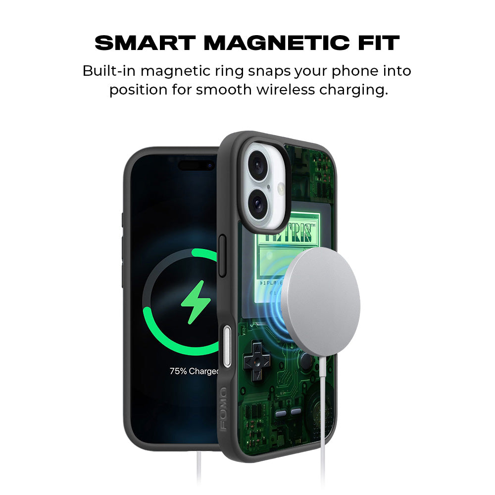 Tetris Classic 3D Skin with Shockguard Armour Magsafe Case for Apple iPhone 16