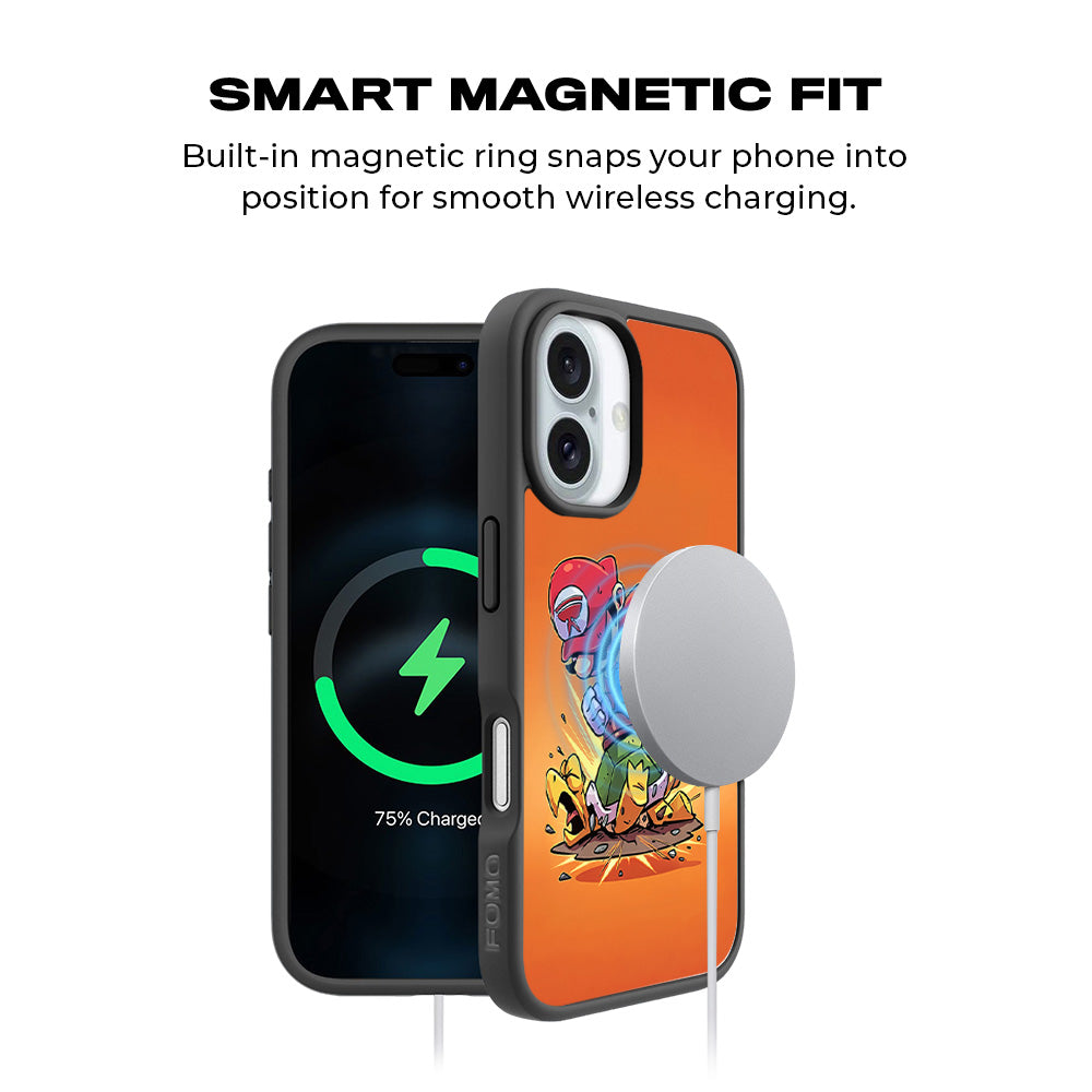 Super Mario Smash 3D Skin with Shockguard Armour Magsafe Case for Apple iPhone 16 Plus