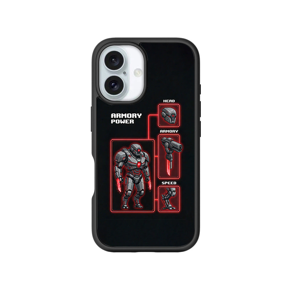 Armory Power 3D Skin with Shockguard Armour Magsafe Case for Apple iPhone 16 Plus