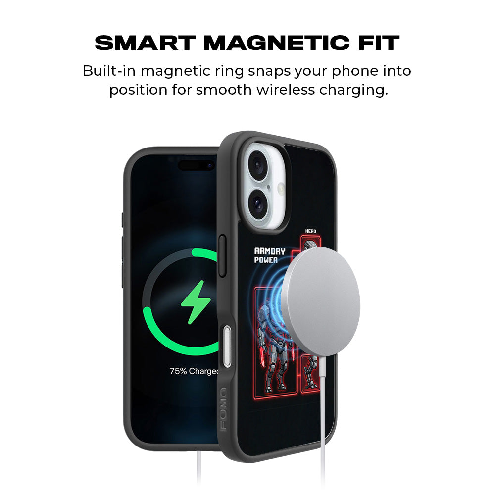 Armory Power 3D Skin with Shockguard Armour Magsafe Case for Apple iPhone 16 Plus