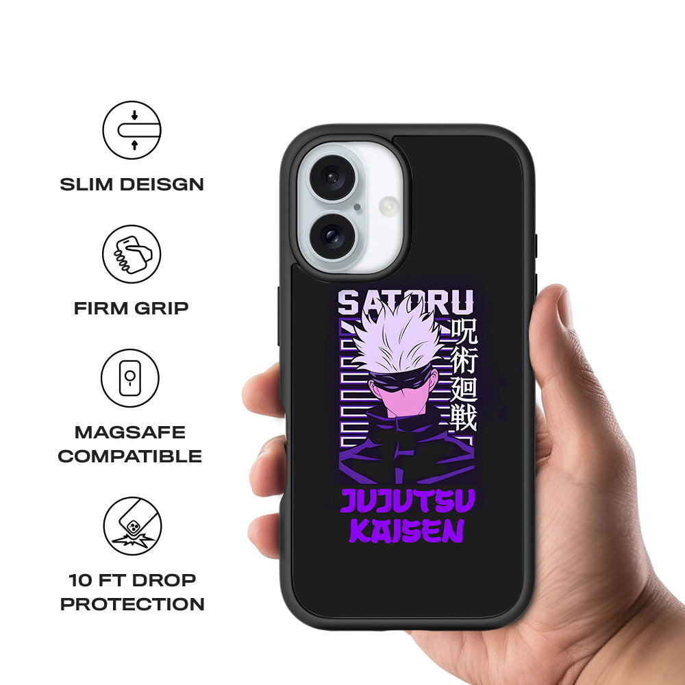 Satoru From Jujutsu Kaisen Anime 3D Skin with Shockguard Armour Magsafe Case for Apple iPhone 16