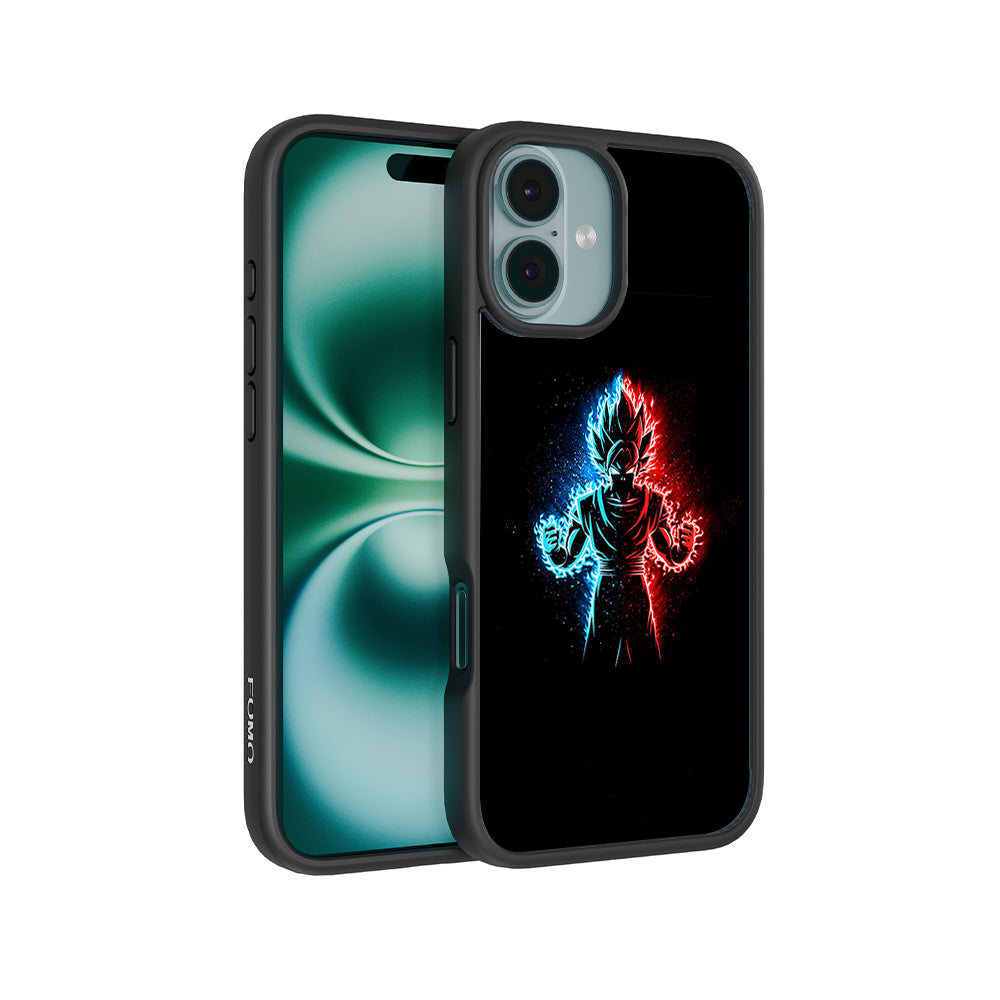 Vegeta in Dual Color Anime 3D Skin with Shockguard Armour Magsafe Case for Apple iPhone 16 Plus
