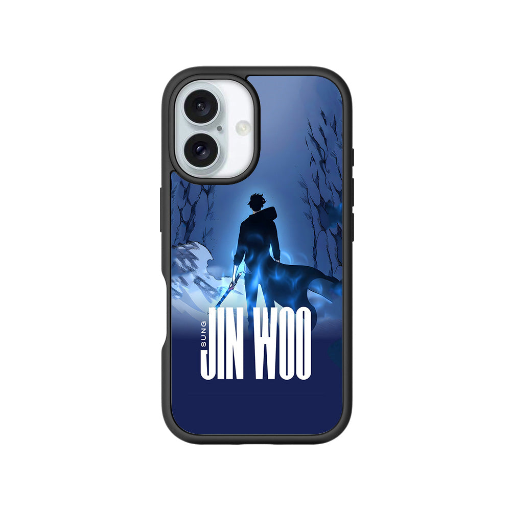 Jin Woo S-Rank Hunter Anime 3D Skin with Shockguard Armour Magsafe Case for Apple iPhone 16