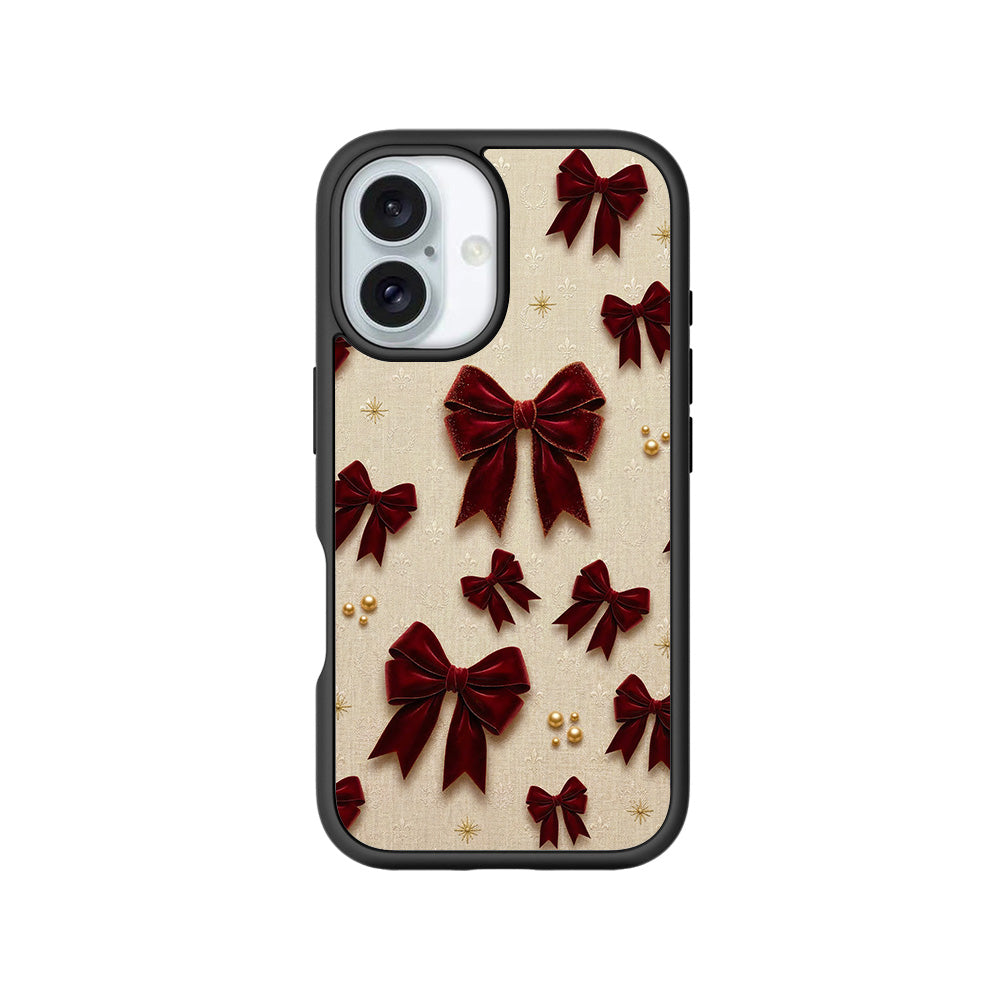 Red Bows 3D Skin with Shockguard Armour Magsafe Case for Apple iPhone 16 Plus