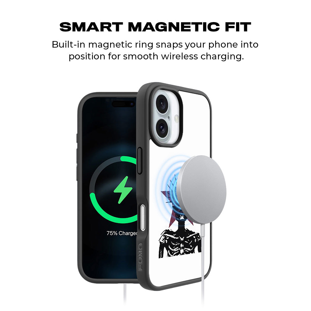 Star Skull Rock 3D Skin with Shockguard Armour Magsafe Case for Apple iPhone 16