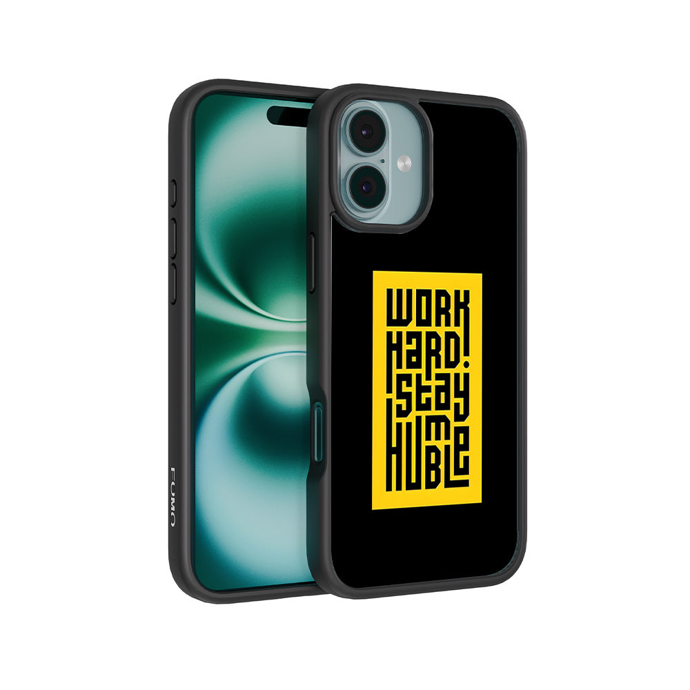Work Hard Stay Humble 3D Skin with Shockguard Armour Magsafe Case for Apple iPhone 16
