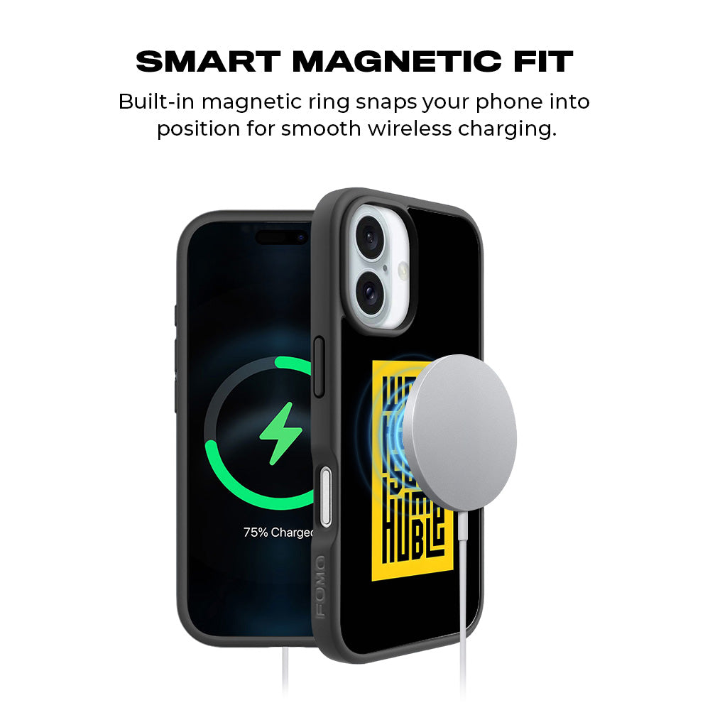 Work Hard Stay Humble 3D Skin with Shockguard Armour Magsafe Case for Apple iPhone 16