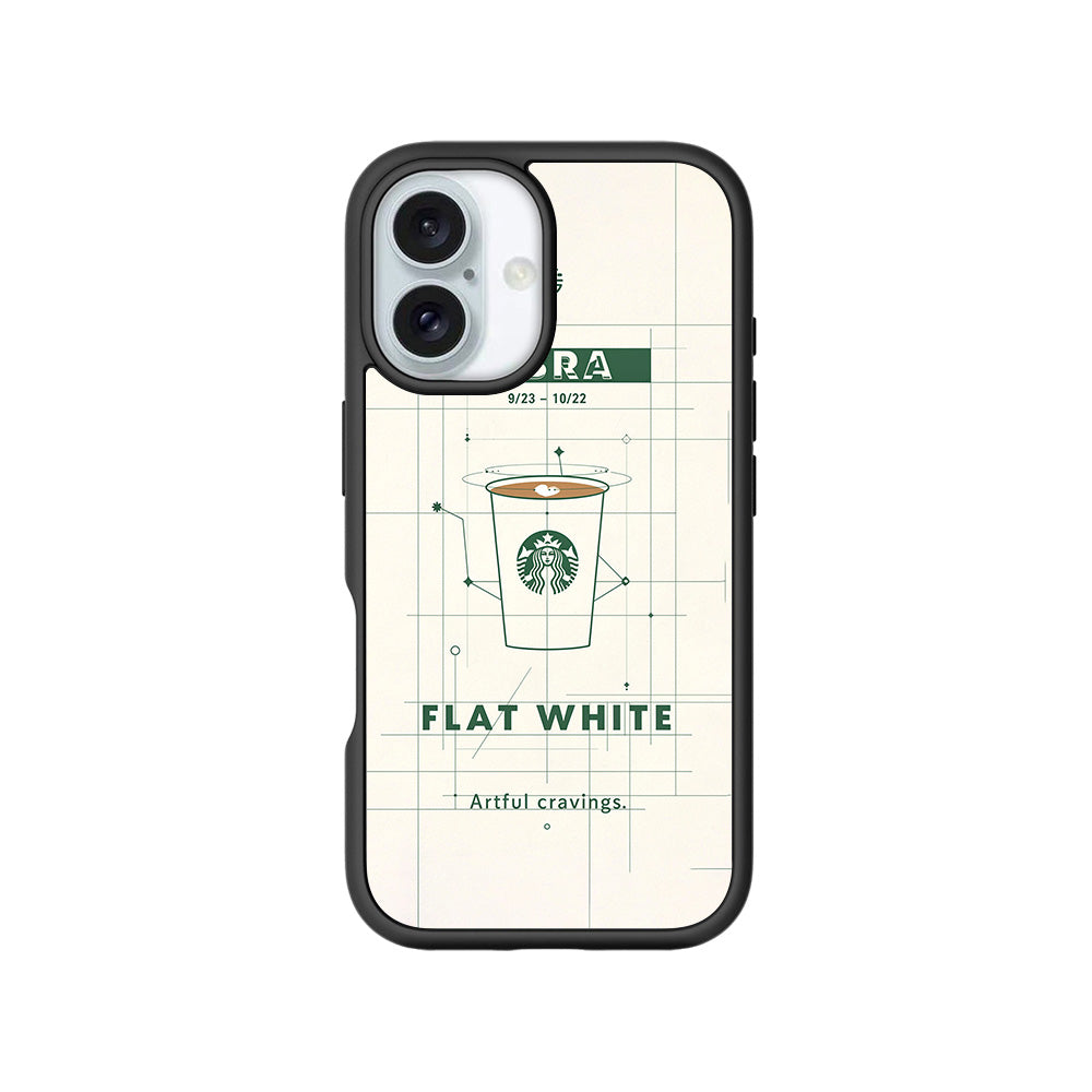 Libra Flat White 3D Skin with Shockguard Armour Magsafe Case for Apple iPhone 16