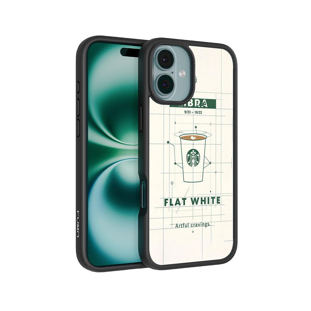 Libra Flat White 3D Skin with Shockguard Armour Magsafe Case for Apple iPhone 16