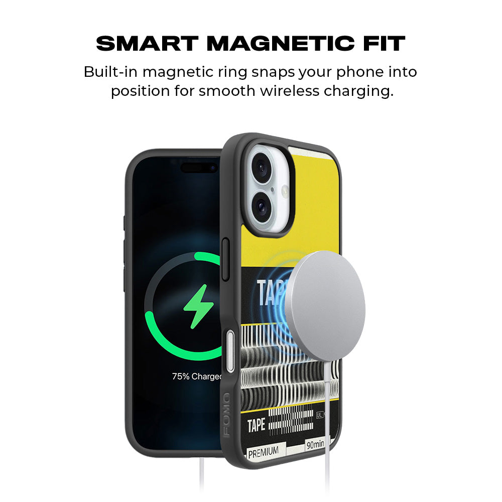 Vintage Tape Ultra 3D Skin with Shockguard Armour Magsafe Case for Apple iPhone 16 Plus