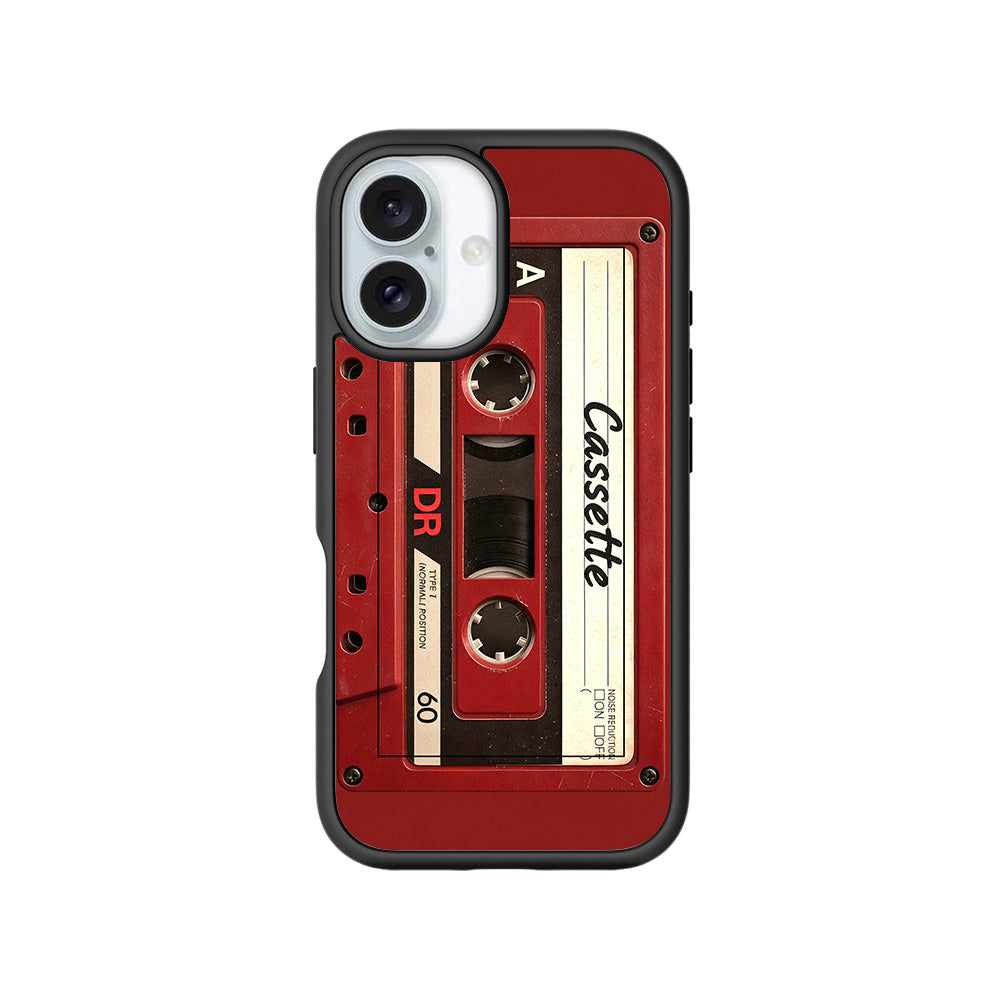 The Retro Cassette 3D Skin with Shockguard Armour Magsafe Case for Apple iPhone 16
