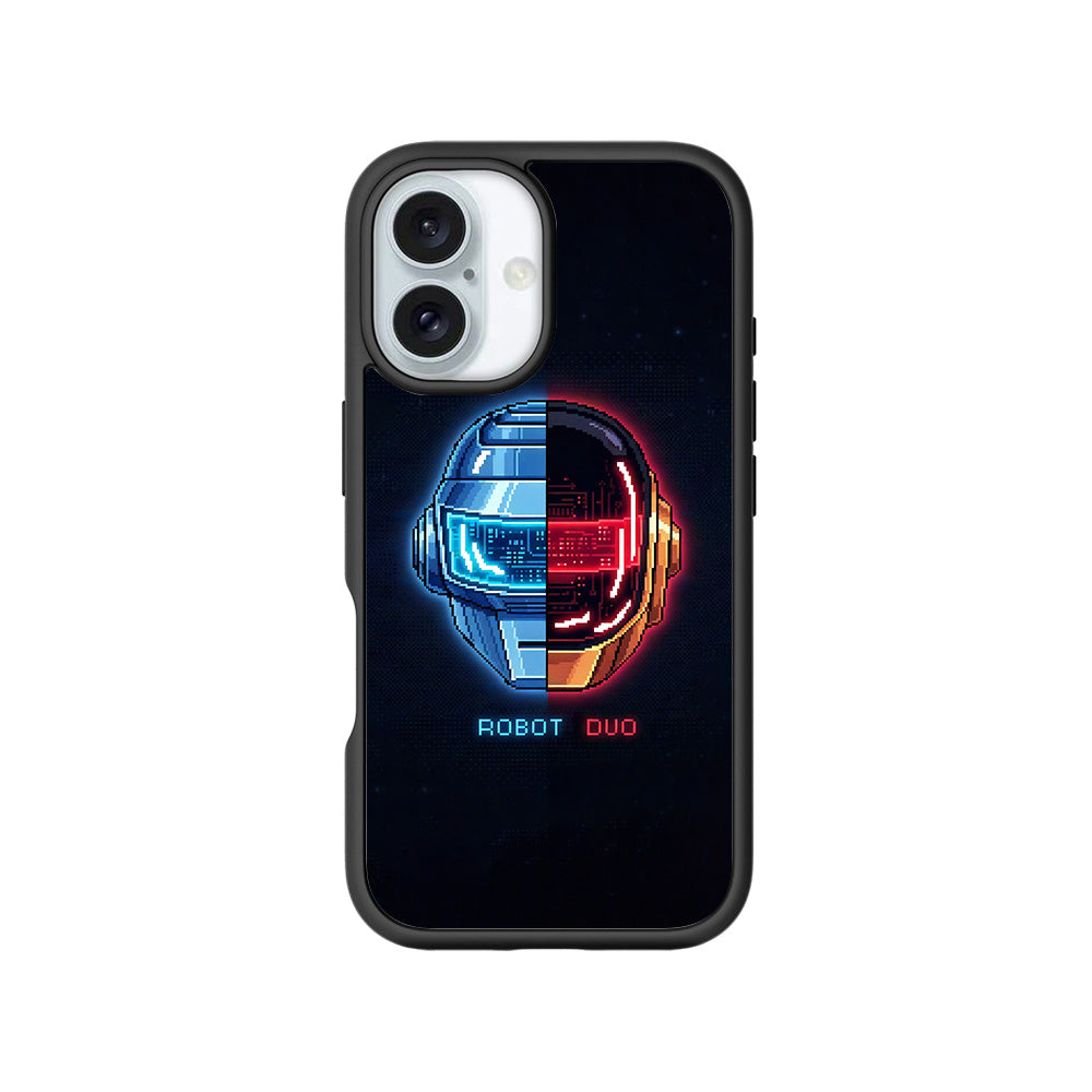 Robot Duo 3D Skin with Shockguard Armour Magsafe Case for Apple iPhone 16