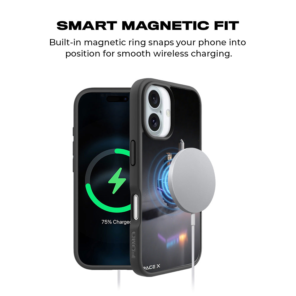 SpaceX Adventure 3D Skin with Shockguard Armour Magsafe Case for Apple iPhone 16 and 16 Plus