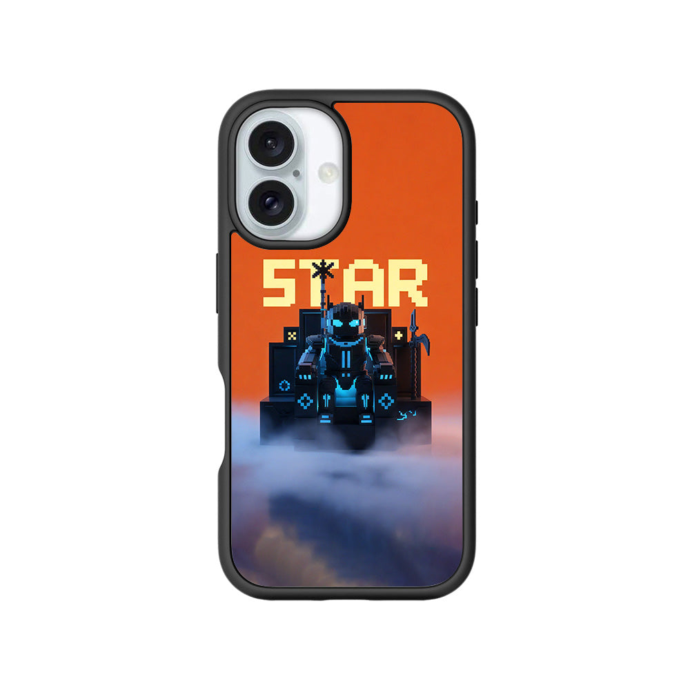 Pixelated Star 3D Skin with Shockguard Armour Magsafe Case for Apple iPhone 16