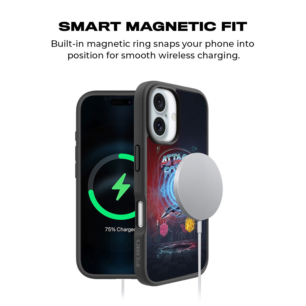Attack Force 3D Skin with Shockguard Armour Magsafe Case for Apple iPhone 16